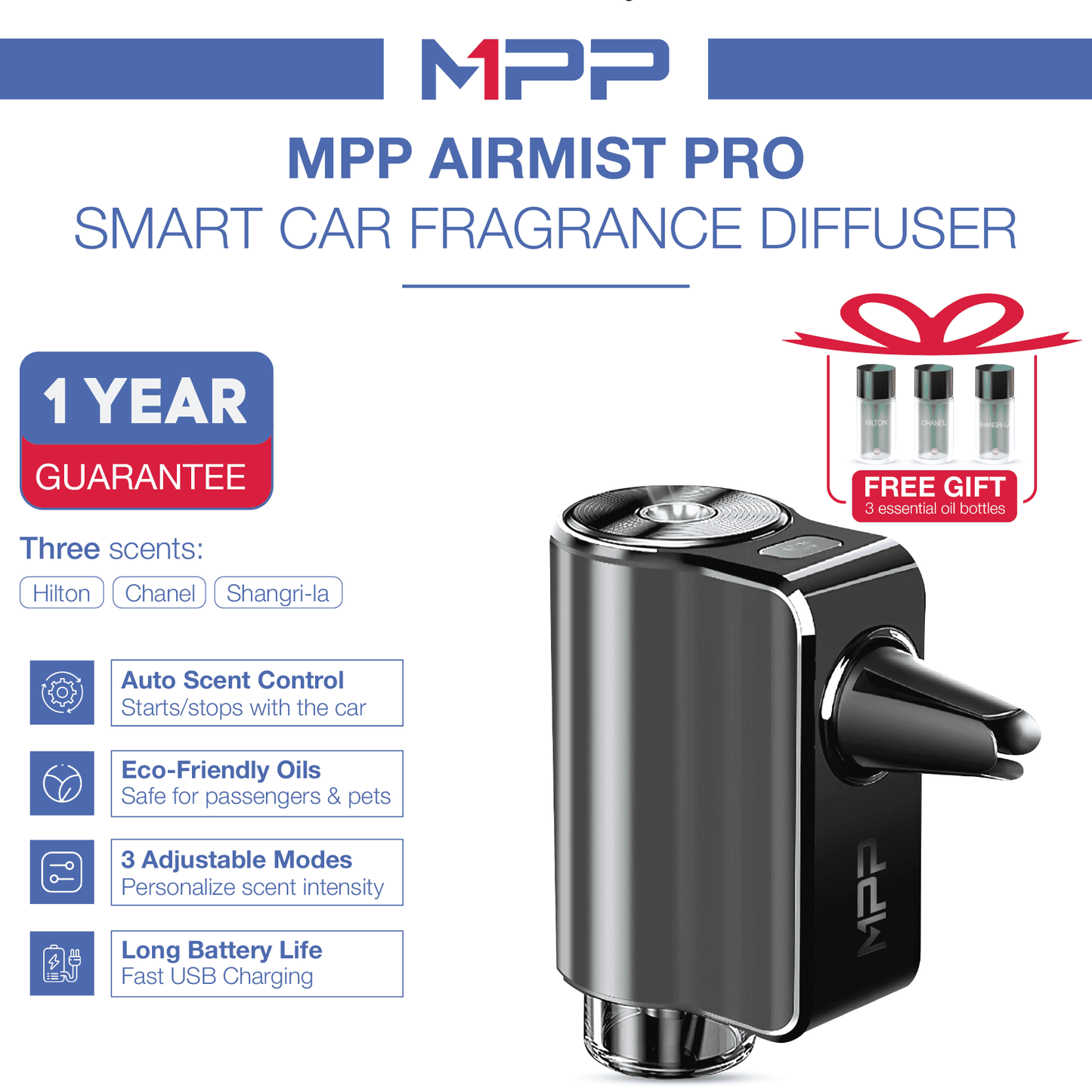MPP® FreshRide™ - Premium Aromatherapy Diffuser MPP0010