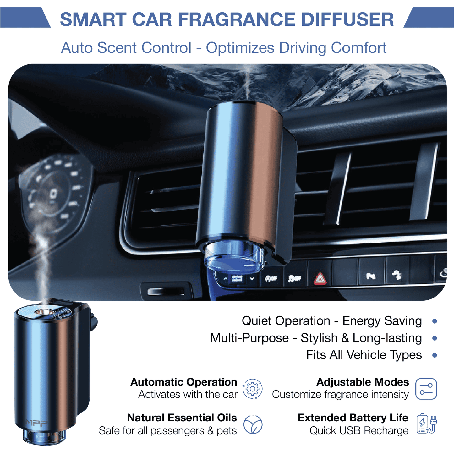 MPP® FreshRide™ - Premium Aromatherapy Diffuser MPP0010
