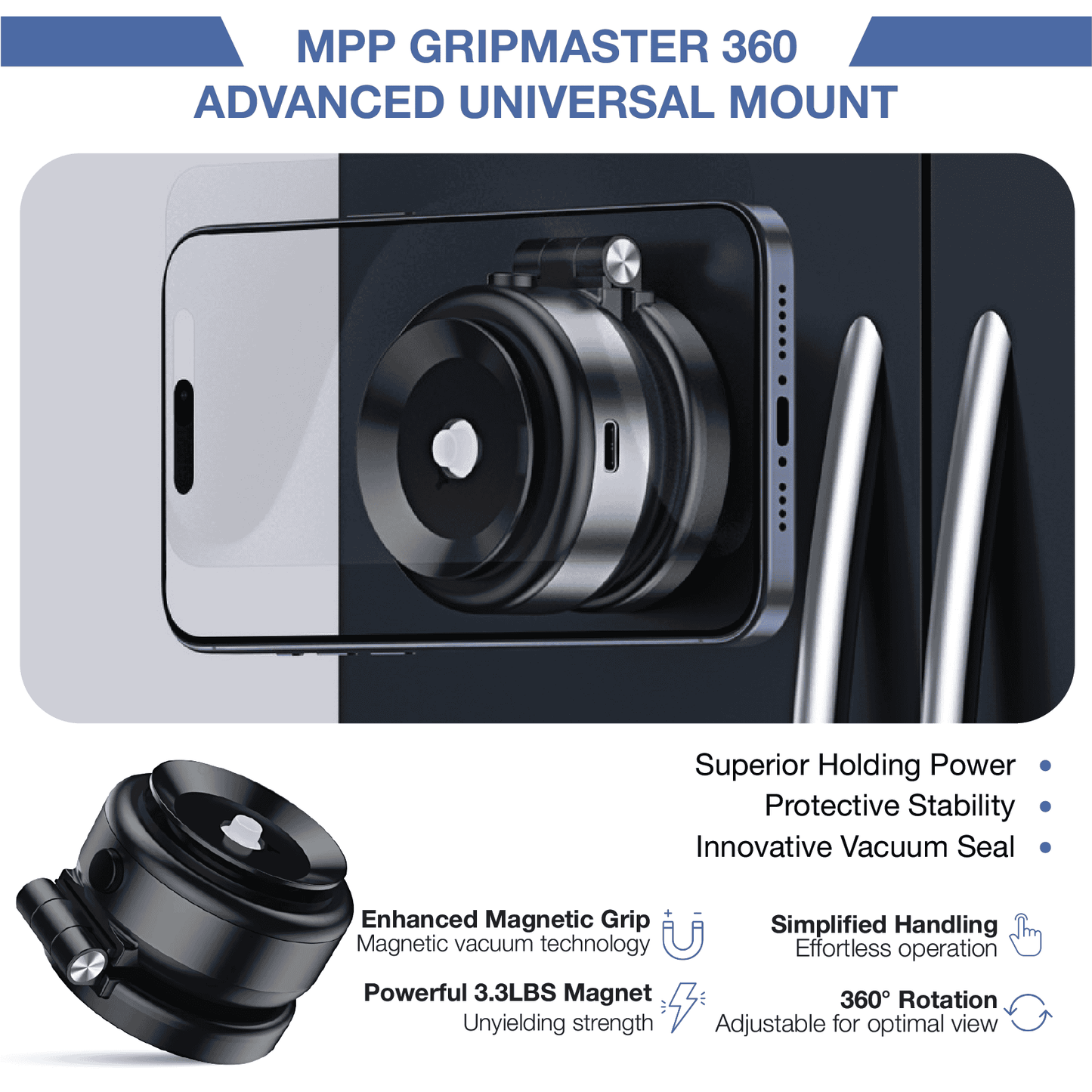 MPP® GripMaster Pro 360 Magnetic Holder The Newest 2025 MPP009