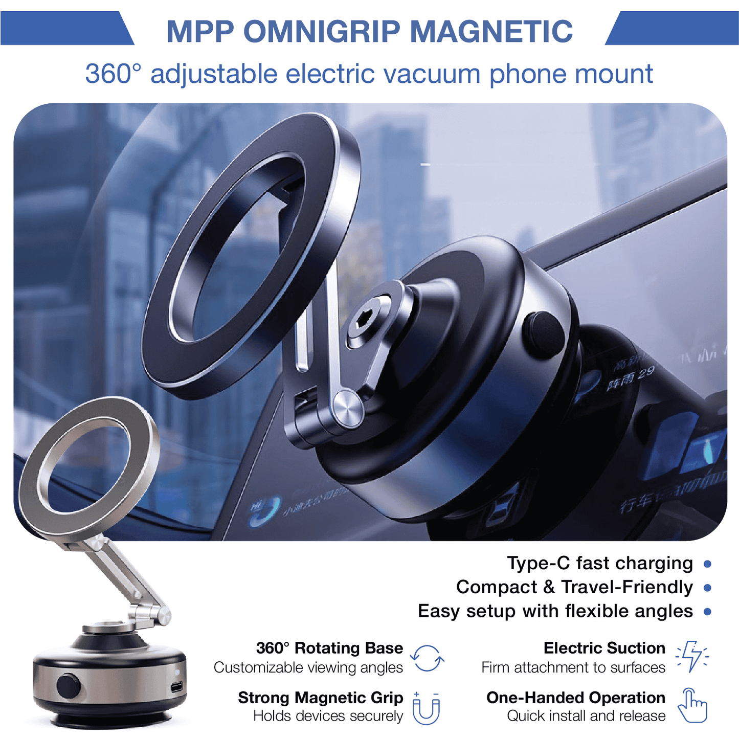 MPP® GripMaster Pro 360 Magnetic Holder New 2024 MPP016
