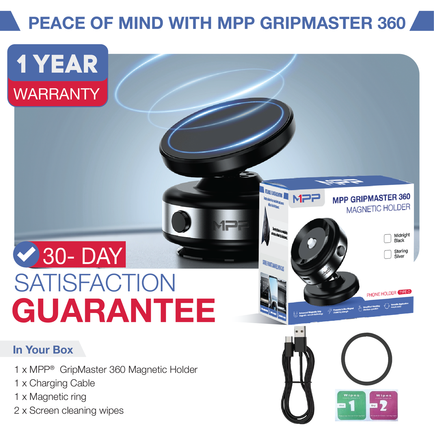 MPP® GripMaster 360 Magnetic Holder Pro New Version 2024 MPP002